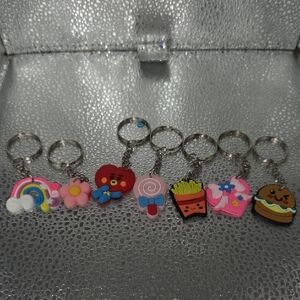 Colorful Cartoon Keychain Set